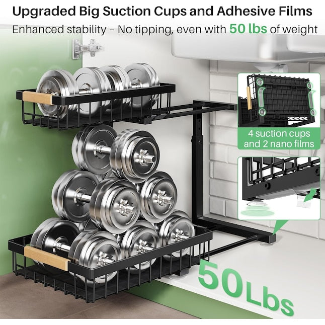 No-drill installation with suction cups